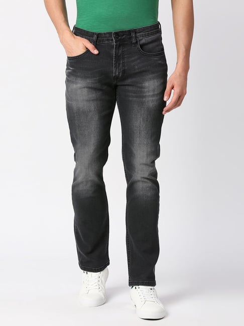 Pepe Jeans Black Cotton Regular Fit Jeans