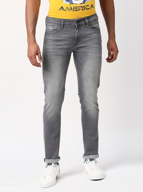Buy Pepe Jeans Grey Cotton Regular Fit Jeans for Mens Online