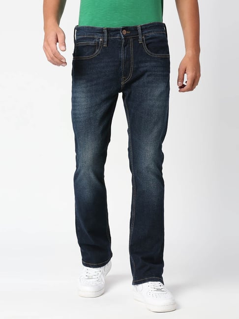 Pepe Jeans Dark Blue Cotton Slim Fit Jeans