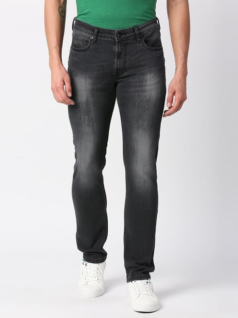 Pepe Jeans Black Cotton Slim Fit Jeans