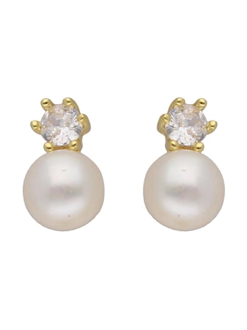Qoo10 - Sri Jagdamba Pearls Sparkling Pearl Earrings : Watch & Jewelry