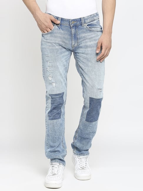 Buy American Eagle Outfitters Blue Skinny Fit Distressed Jeans for Mens  Online @ Tata CLiQ