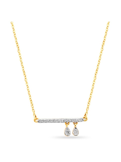 14k Yellow + White Gold Pave Diamond Parentesi Link Choker Necklace - A&V  Pawn