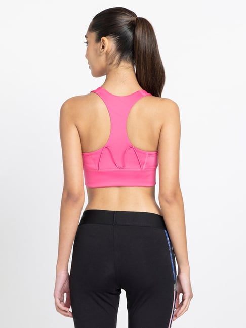 Adidas Pink Printed Sports Bra