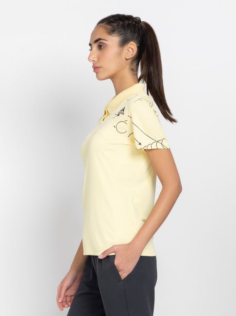 Adidas yellow polo shirts shop