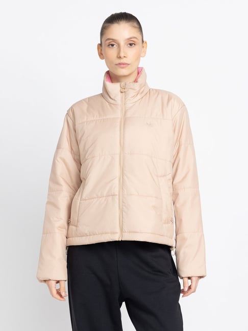 Buy Brazo Classy Solid Winter Wear Women Jacket (M, Beige) at Amazon.in