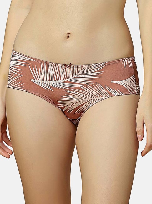 Triumph Brown Printed Hipster Panty Price in India