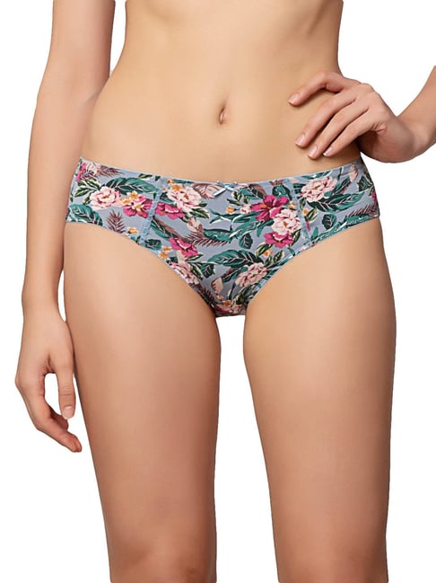 Triumph Blue Floral Hipster Panty Price in India