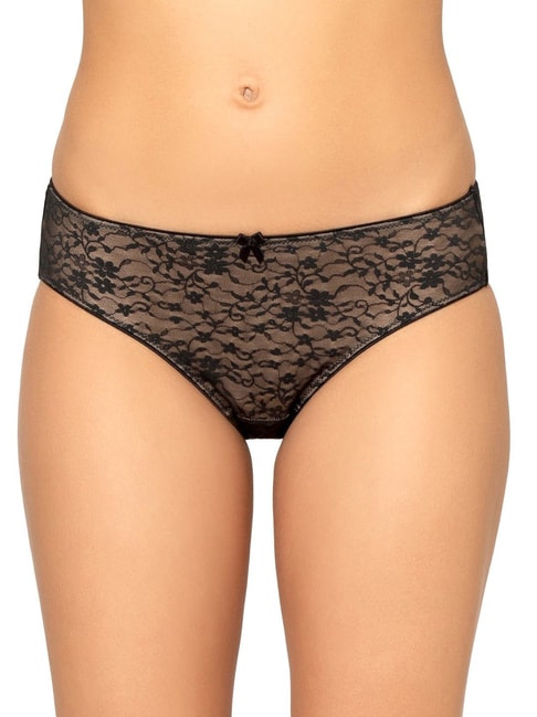 Triumph Black Lace Hipster Panty Price in India