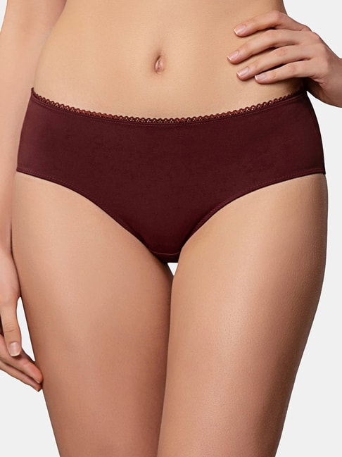 Triumph Maroon Hipster Panty Price in India
