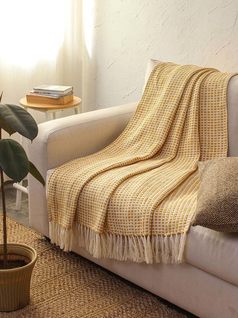 Buy HOSTA HOMES Brown & Beige Velvet 5-Seater Sofa Cover - Set of 1 at Best  Price @ Tata CLiQ