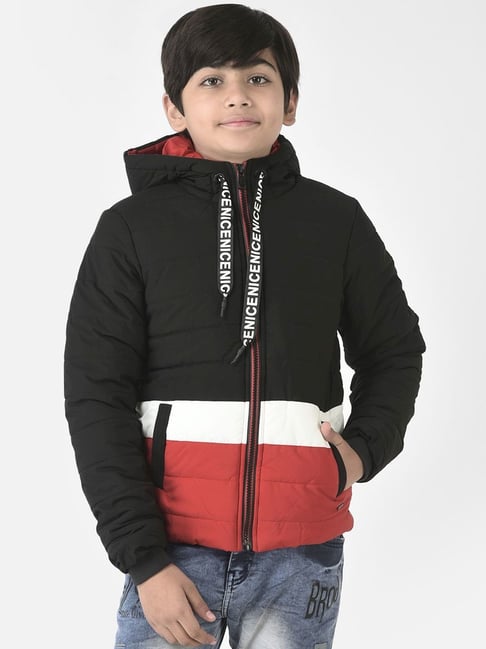 Patachou Boys White Logo Hooded Jacket | HONEYPIEKIDS