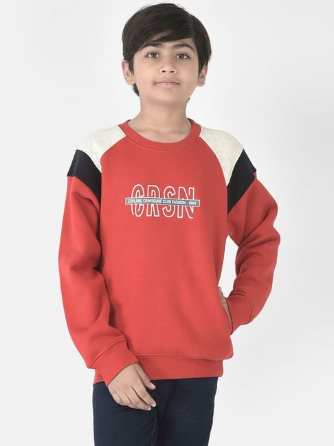 Red sweatshirt clearance for boys