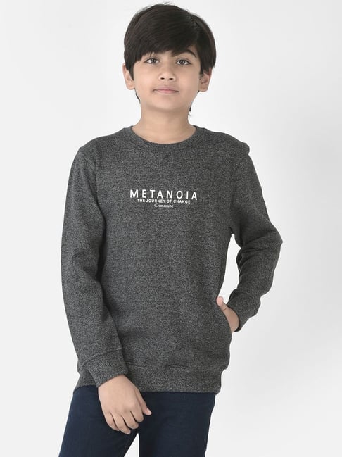 Crimsoune Club Kids Grey Printed Full Sleeves Sweatshirt-picture-45