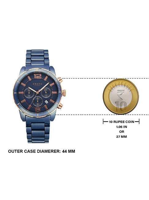Buy OBAKU V278GCSLCL Falk Oxford Chronograph Watch for Men at Best