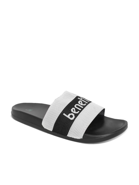 Buy United Colors of Benetton Men s White Slides for Men at Best