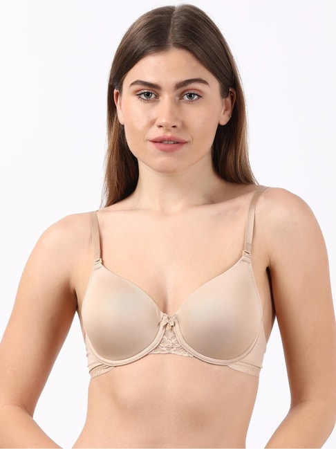 Jockey Light Beige Lace Full Coverage T-Shirt Bra Price in India, Full  Specifications & Offers