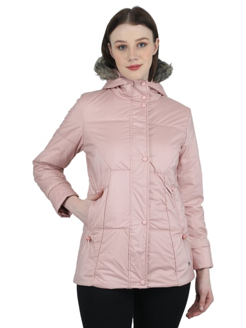 Monte Carlo Baby Pink Regular Fit Hooded Jacket