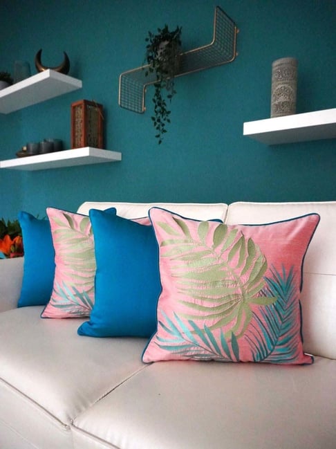 Shops teal and pink cushions