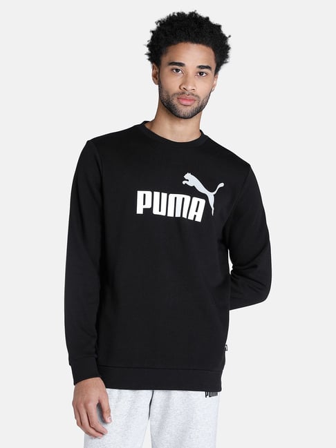 Puma Black Cotton Regular Fit Printed Sweatshirt-picture-21