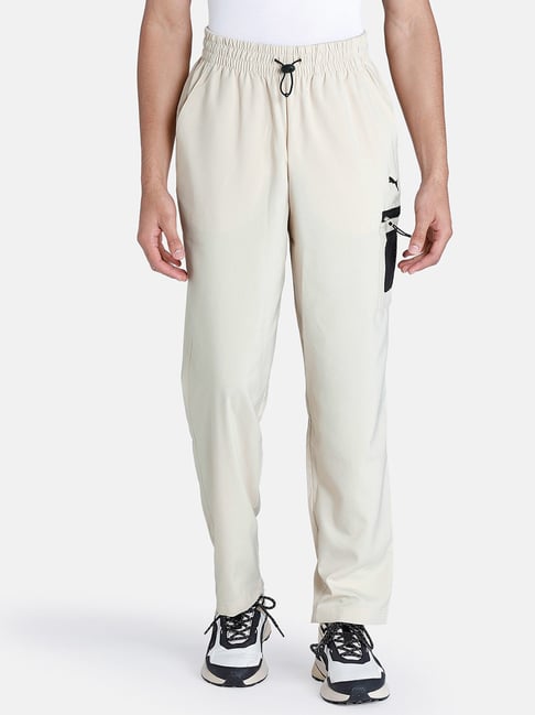 Puma Off White Regular Fit Trackpants