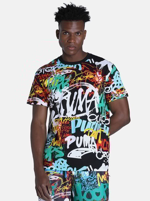 Buy Puma Multicolor Cotton Regular Fit Printed Sports Tshirt for Mens  Online @ Tata CLiQ