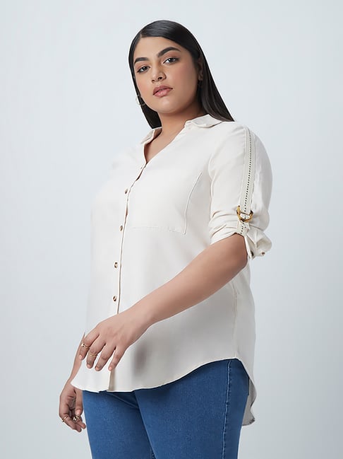 Gia Curves by Westside Off-White Shirt Price in India