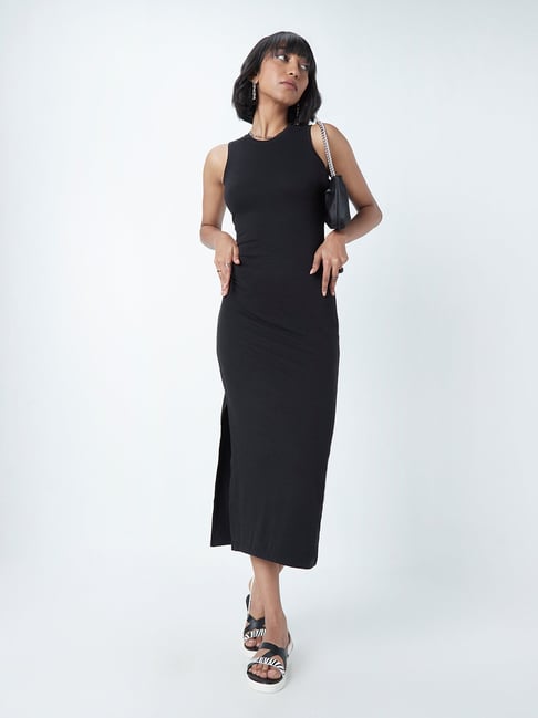 Nuon by Westside Black Sleeveless Dress Price in India