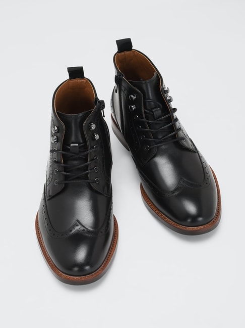 Buy Louis Philippe Men's Black Brogue Boots for Men at Best Price @ Tata  CLiQ