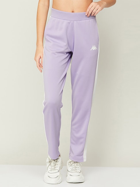 KAPPA Purple Printed Track Pants Women Online @ CLiQ