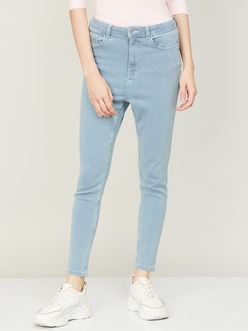 Buy Ginger by Lifestyle Light Blue Regular Fit Pants for Women Online @  Tata CLiQ