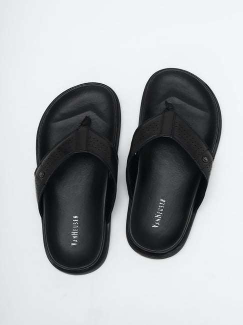 Van Heusen Men s Black Thong Sandals