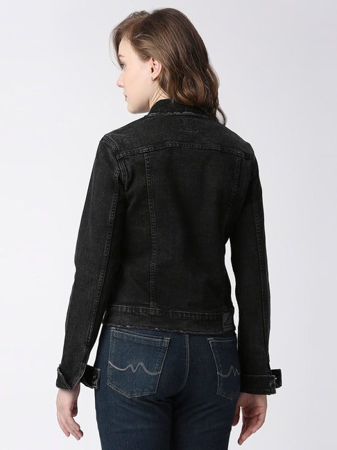 Get Jet Black Denim Jacket at ₹ 2990 | LBB Shop-sgquangbinhtourist.com.vn