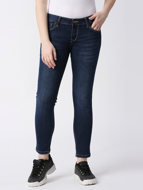 Pepe Jeans Blue Skinny Fit Mid Rise Jeans