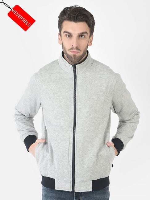 Crimsoune Club Navy & Light Grey Regular Fit Reversible Jacket-picture-31