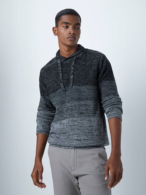 Buy ETA ETA by Westside Charcoal Slim-Fit Hooded Sweatshirt at Redfynd