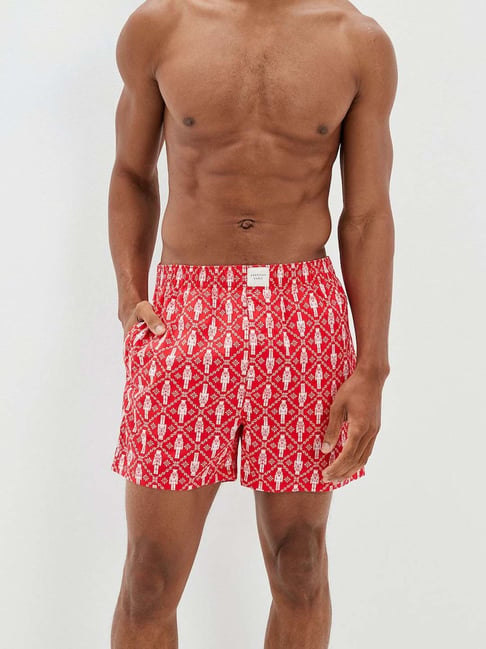 American Eagle Outfitters Red Regular Fit Printed Briefs