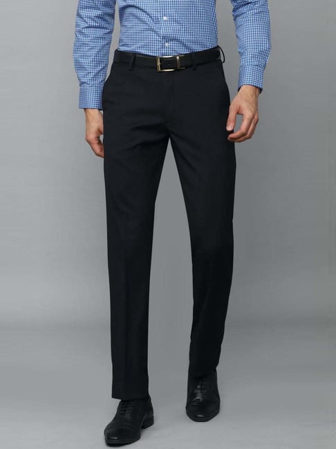 Buy Arrow Men Navy Flat Front Check Formal Trousers  NNNOWcom