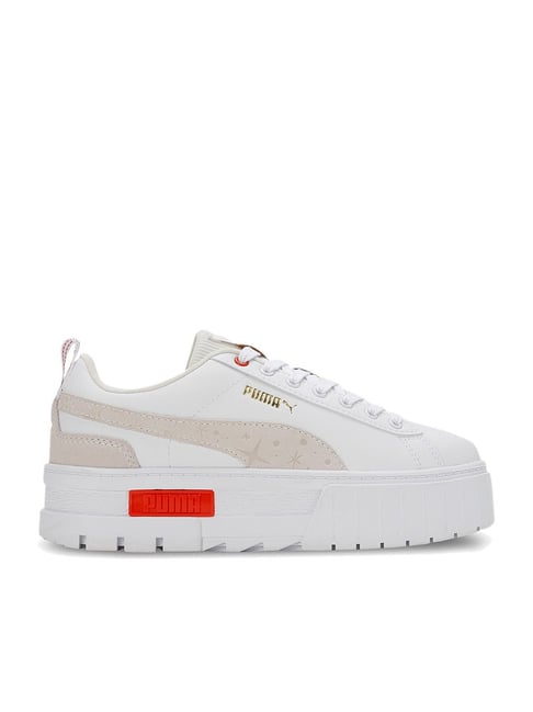 Buy Women's Mayze Lucky Charm White Sneakers for Women at
