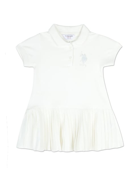 U S Polo Assn U.S. Polo Assn. Kids White Solid Dress