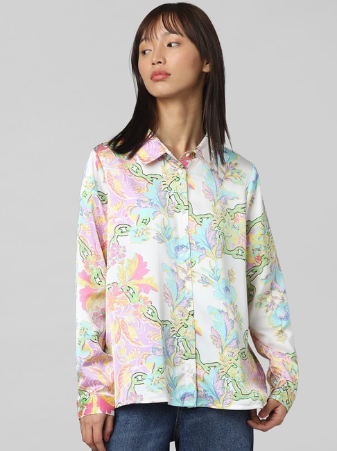 Only Multicolor Printed Shirt Price in India