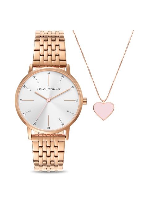 Armani exchange watch clearance rose gold