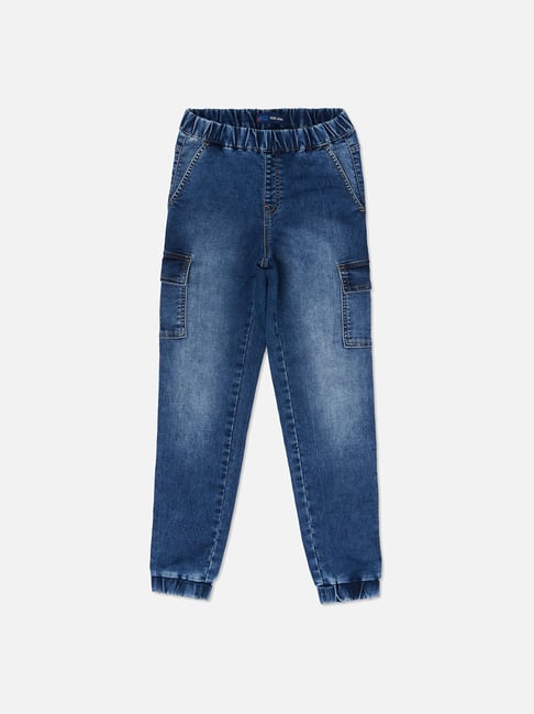 Pepe Jeans Kids Blue Solid Joggers