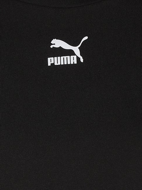 Buy Puma Black Ballin AOP Jersey Logo Regular Fit Crop Top for Women Online  @ Tata CLiQ Luxury