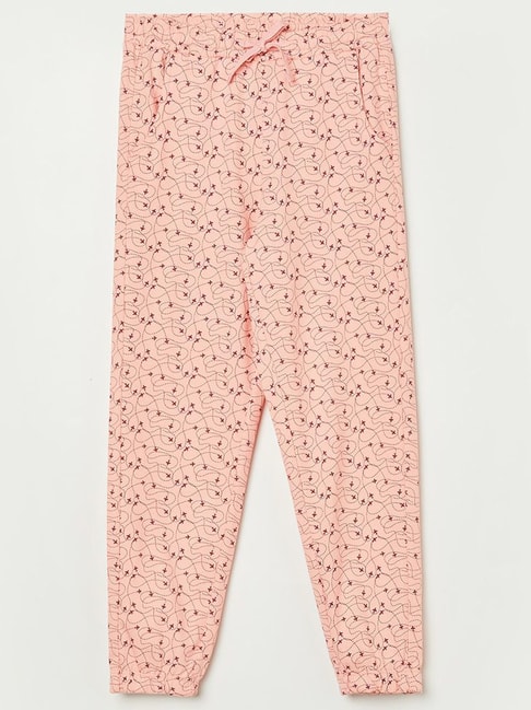 Fame Forever by Lifestyle Kids Pink Cotton Printed Trackpants