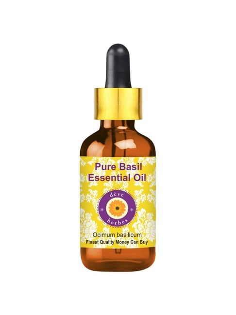 Buy Deve Herbes Pure Basil Essential Oil with Glass Dropper 5 ml