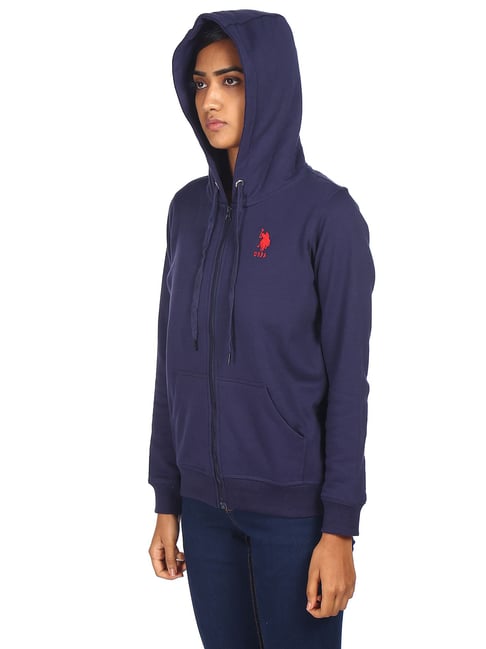 U S Polo Assn U.S. Polo Assn. Blue Front-Open Sweatshirt