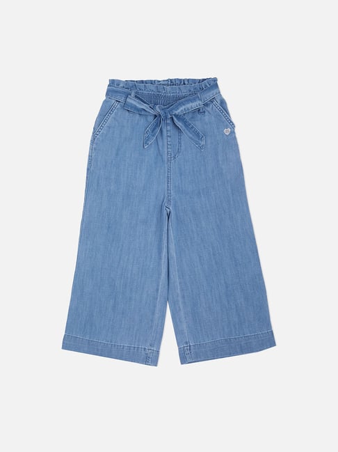 Pepe Jeans Kids Blue Solid Trousers