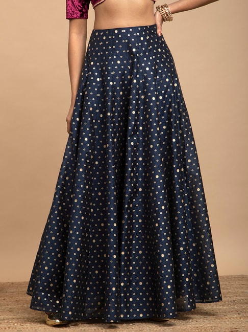Pink Fort Navy Print Skirt Price in India