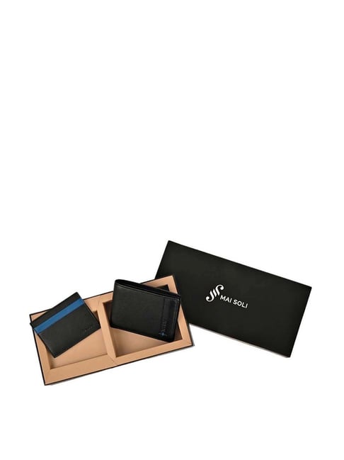 Neo Bi-Fold Wallet + Card Holder Gift Set - Black / Blue – Mai Soli
